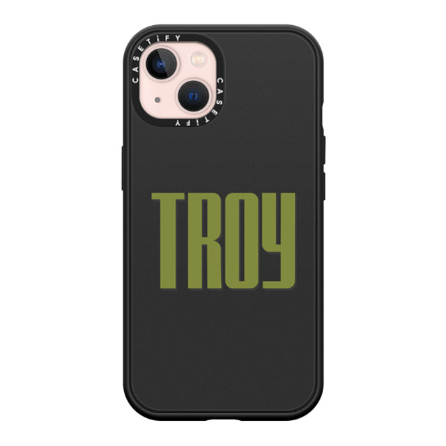 CASETiFY iPhone 13 ケース マットブラック インパクトケース MagSafe対応 Custom Case - Troy