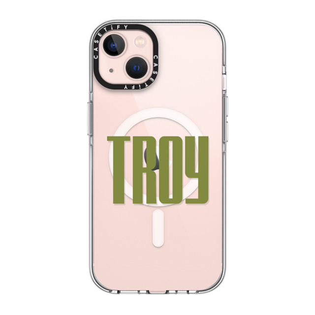 CASETiFY iPhone 13 ケース クリア クリア ケース MagSafe対応 Custom Case - Troy