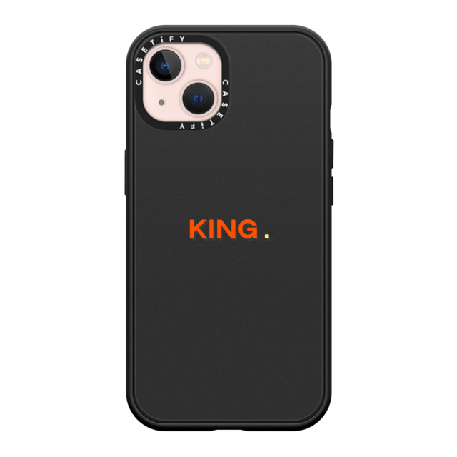 CASETiFY iPhone 13 ケース マットブラック インパクトケース MagSafe対応 Custom Case - King.