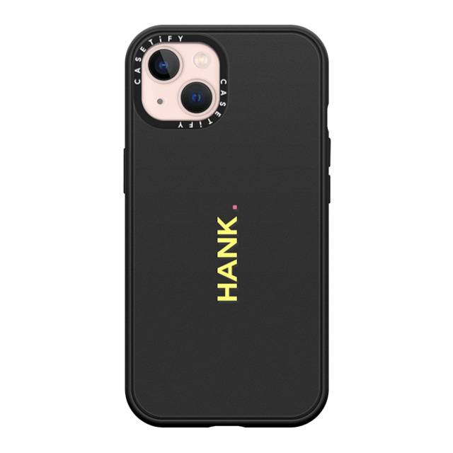 CASETiFY iPhone 13 ケース マットブラック インパクトケース MagSafe対応 Custom Case - Hank.