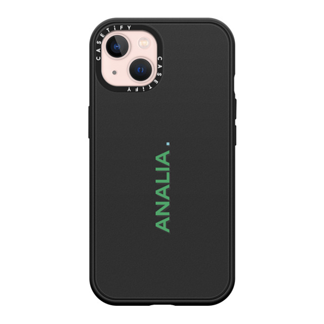 CASETiFY iPhone 13 ケース マットブラック インパクトケース MagSafe対応 Custom Case - Analia.