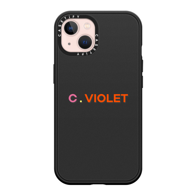 CASETiFY iPhone 13 ケース マットブラック インパクトケース MagSafe対応 Custom Case - c. Violet