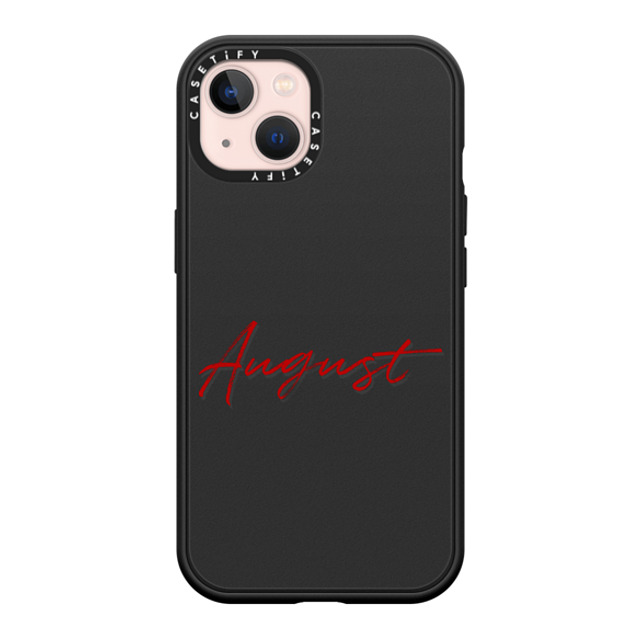 CASETiFY iPhone 13 ケース マットブラック インパクトケース MagSafe対応 Custom Case - August