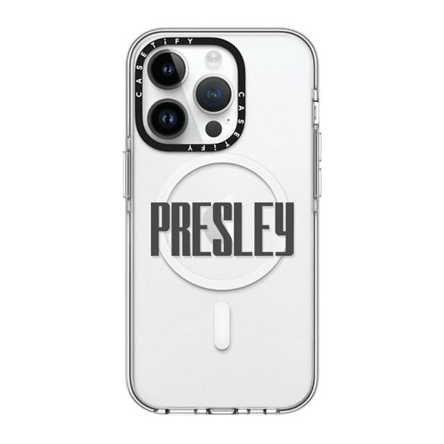 CASETiFY iPhone 14 Pro ケース クリア クリア ケース MagSafe対応 Custom Case - Presley