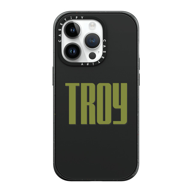 CASETiFY iPhone 14 Pro ケース マットブラック インパクトケース MagSafe対応 Custom Case - Troy