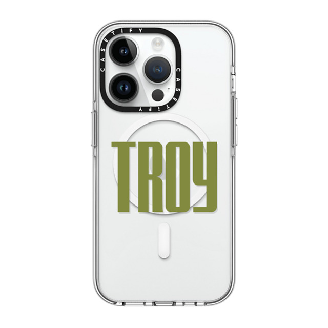 CASETiFY iPhone 14 Pro ケース クリア クリア ケース MagSafe対応 Custom Case - Troy