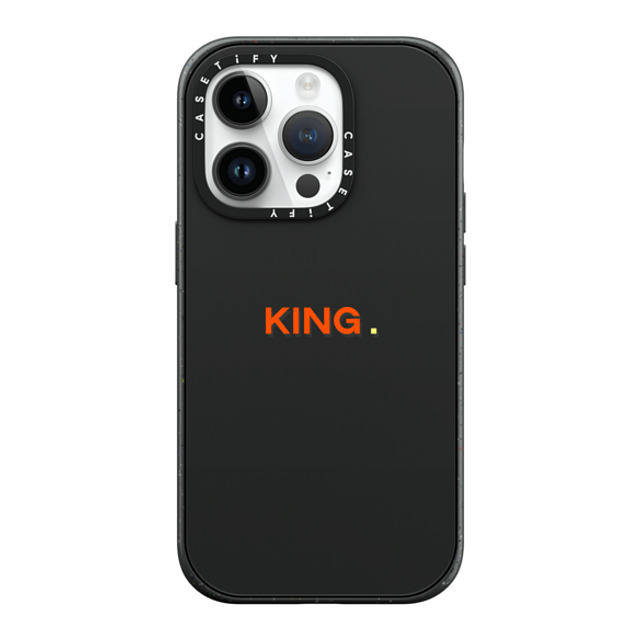 CASETiFY iPhone 14 Pro ケース マットブラック インパクトケース MagSafe対応 Custom Case - King.