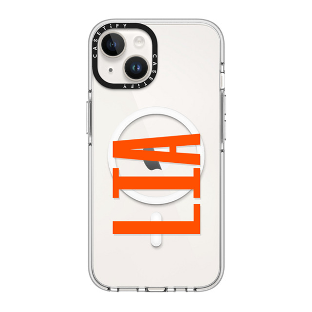 CASETiFY iPhone 14 ケース クリア クリア ケース MagSafe対応 Custom Case - Lia