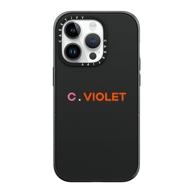 CASETiFY iPhone 14 Pro ケース マットブラック インパクトケース MagSafe対応 Custom Case - c. Violet