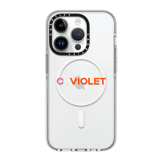 CASETiFY iPhone 14 Pro ケース クリア クリア ケース MagSafe対応 Custom Case - c. Violet