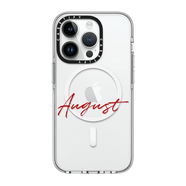 CASETiFY iPhone 14 Pro ケース クリア クリア ケース MagSafe対応 Custom Case - August