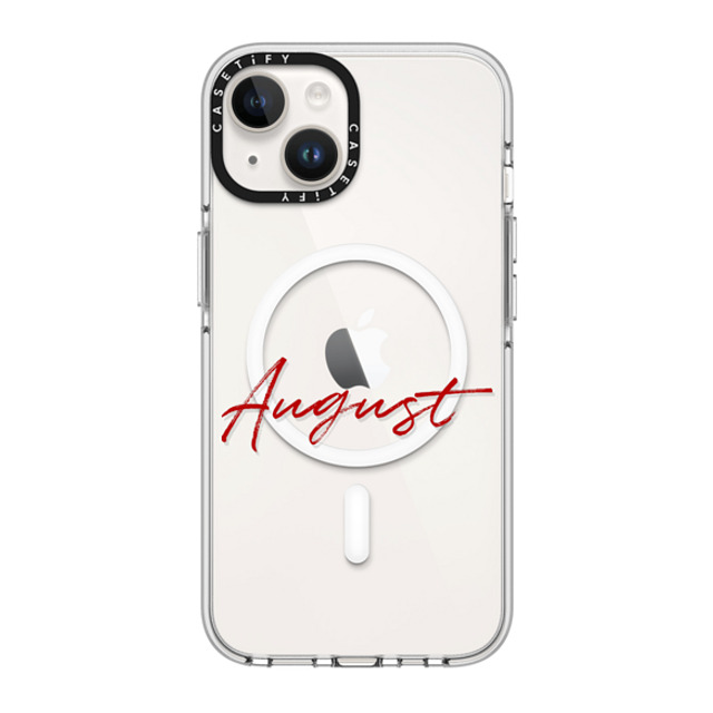 CASETiFY iPhone 14 ケース クリア クリア ケース MagSafe対応 Custom Case - August