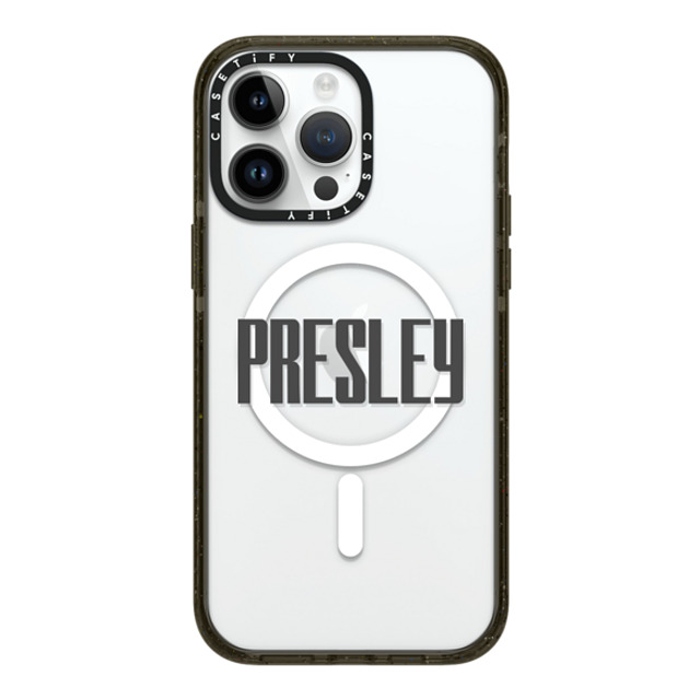 CASETiFY iPhone 14 Pro Max ケース ブラック インパクトケース MagSafe対応 Custom Case - Presley