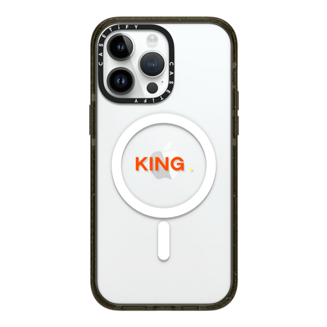 CASETiFY iPhone 14 Pro Max ケース ブラック インパクトケース MagSafe対応 Custom Case - King.