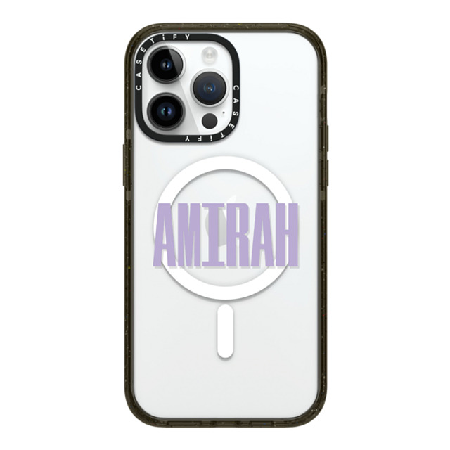 CASETiFY iPhone 14 Pro Max ケース ブラック インパクトケース MagSafe対応 Custom Case - Amirah