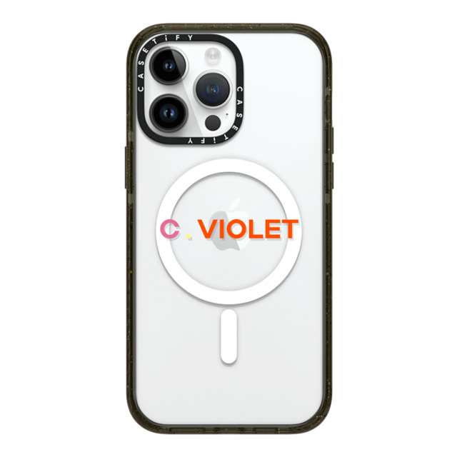 CASETiFY iPhone 14 Pro Max ケース ブラック インパクトケース MagSafe対応 Custom Case - c. Violet