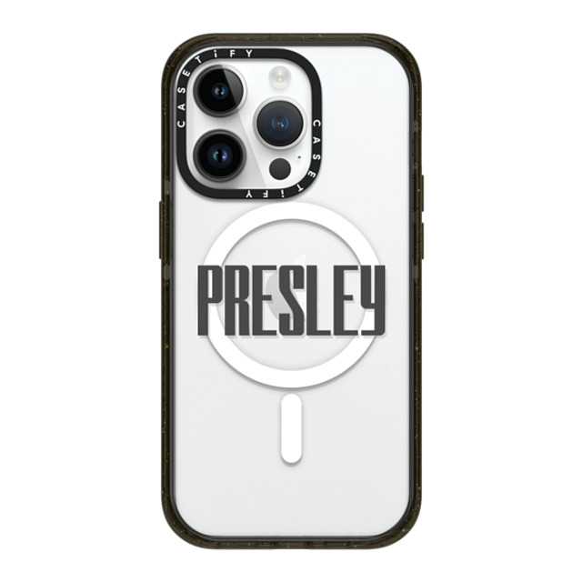 CASETiFY iPhone 14 Pro ケース ブラック インパクトケース MagSafe対応 Custom Case - Presley