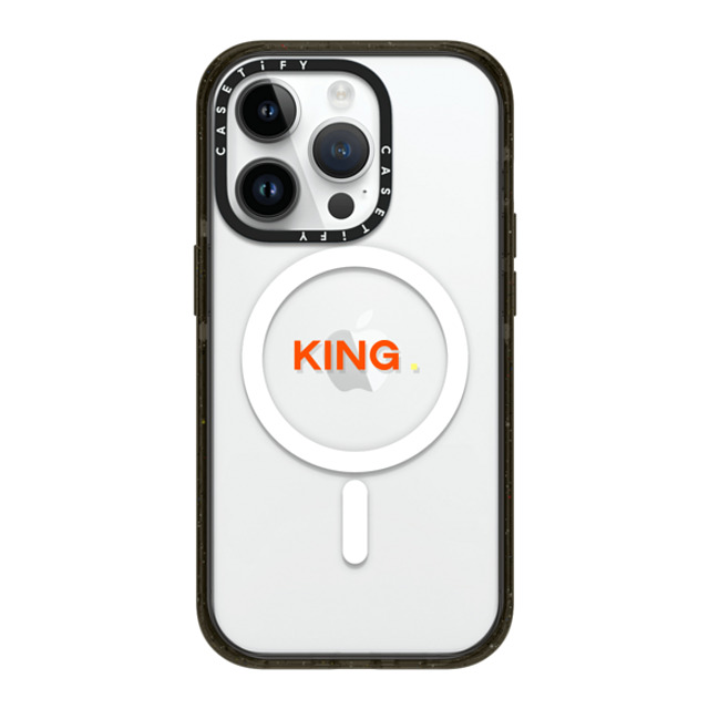 CASETiFY iPhone 14 Pro ケース ブラック インパクトケース MagSafe対応 Custom Case - King.