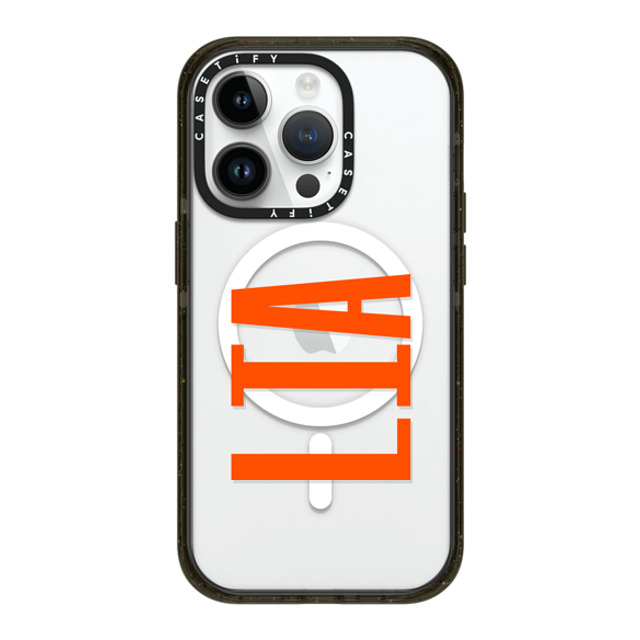 CASETiFY iPhone 14 Pro ケース ブラック インパクトケース MagSafe対応 Custom Case - Lia