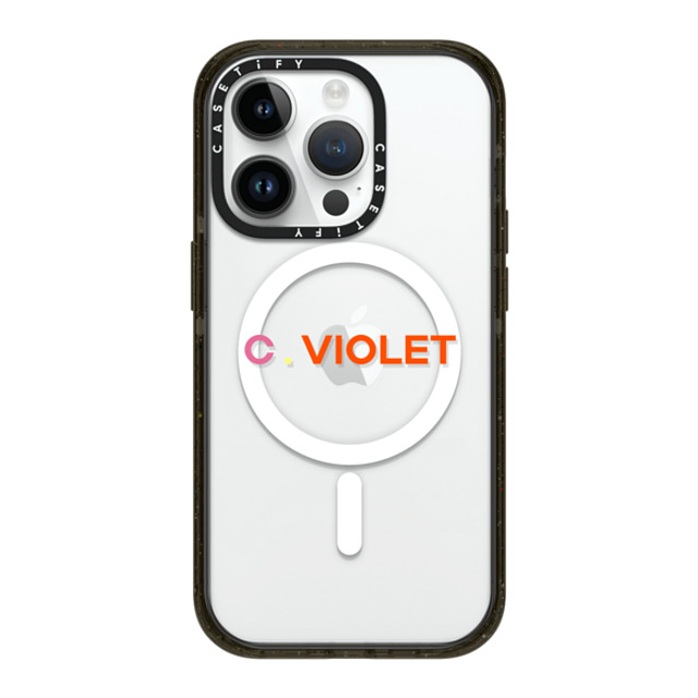 CASETiFY iPhone 14 Pro ケース ブラック インパクトケース MagSafe対応 Custom Case - c. Violet