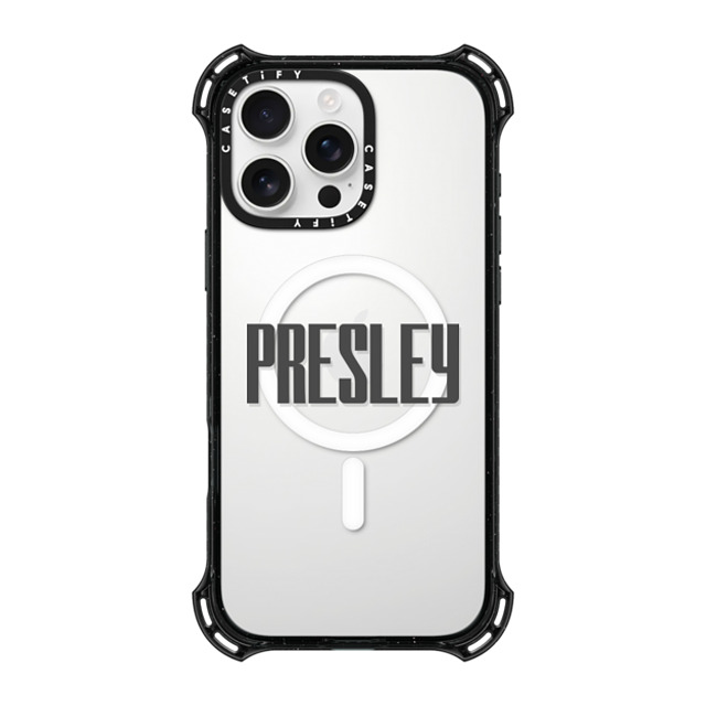 CASETiFY iPhone 16 Pro Max ケース ブラック バウンスケース Custom Case - Presley