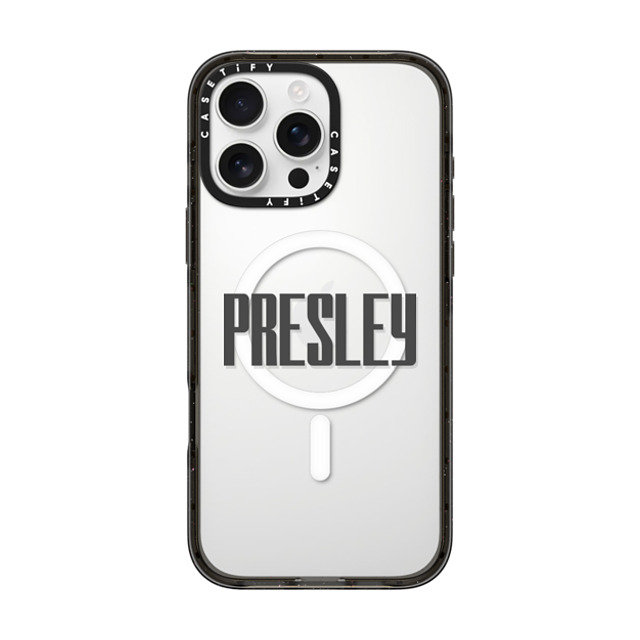 CASETiFY iPhone 16 Pro Max ケース ブラック インパクトケース MagSafe対応 Custom Case - Presley