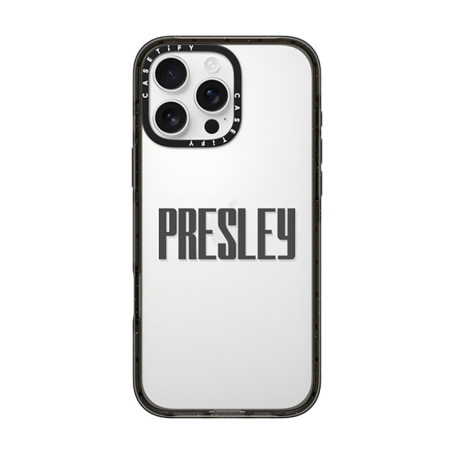 CASETiFY iPhone 16 Pro Max ケース ブラック インパクトケース Custom Case - Presley