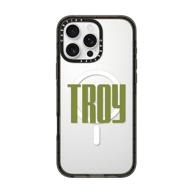 CASETiFY iPhone 16 Pro Max ケース ブラック インパクトケース MagSafe対応 Custom Case - Troy