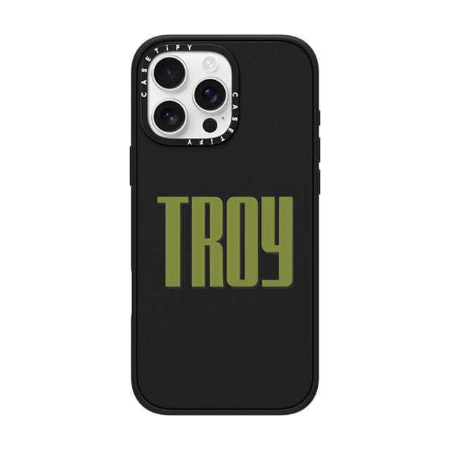 CASETiFY iPhone 16 Pro Max ケース マットブラック インパクトケース MagSafe対応 Custom Case - Troy