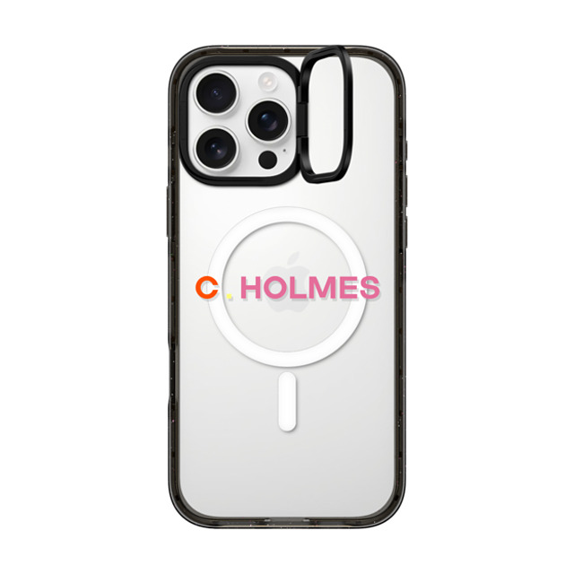 CASETiFY iPhone 16 Pro Max ケース ブラック インパクトリングスタンドケース MagSafe対応 Custom Case - C. Holmes