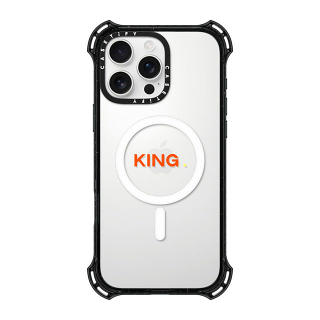 CASETiFY iPhone 16 Pro Max ケース ブラック バウンスケース Custom Case - King.