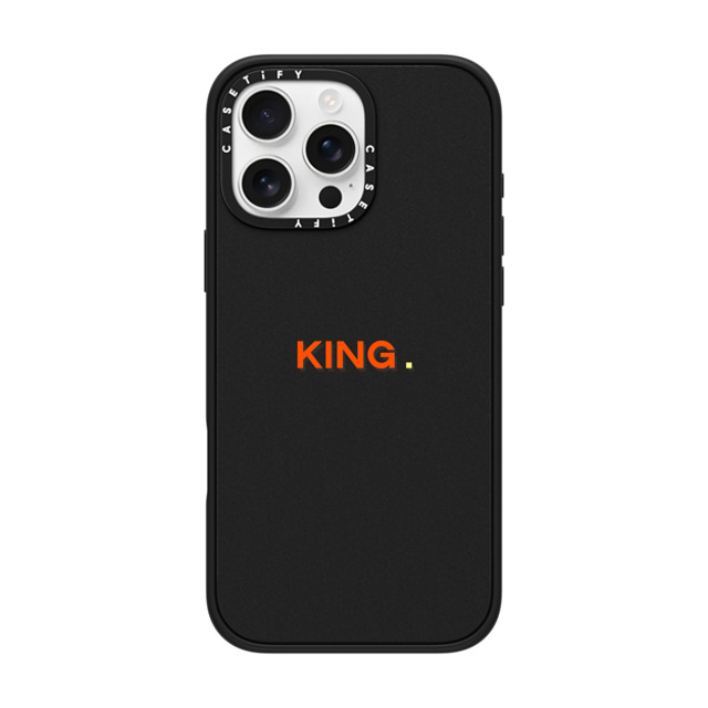 CASETiFY iPhone 16 Pro Max ケース マットブラック インパクトケース MagSafe対応 Custom Case - King.