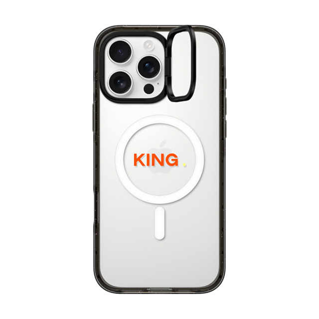 CASETiFY iPhone 16 Pro Max ケース ブラック インパクトリングスタンドケース MagSafe対応 Custom Case - King.