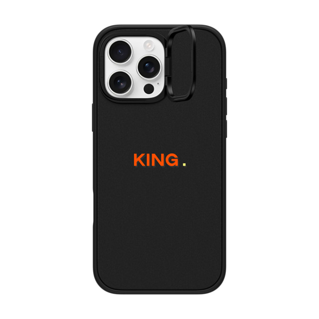 CASETiFY iPhone 16 Pro Max ケース マットブラック インパクトリングスタンドケース MagSafe対応 Custom Case - King.