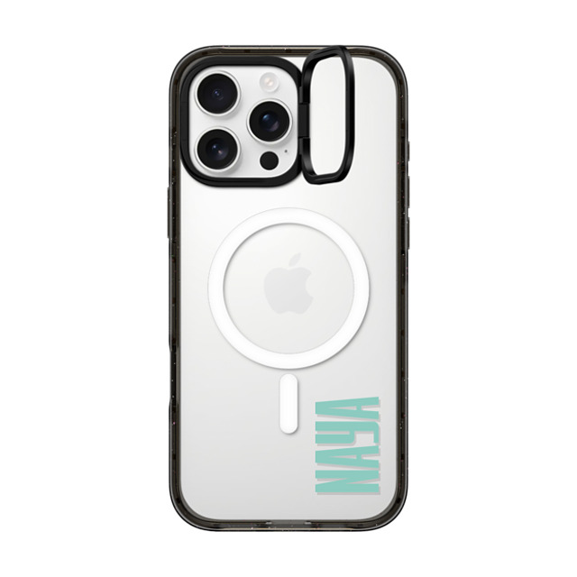 CASETiFY iPhone 16 Pro Max ケース ブラック インパクトリングスタンドケース MagSafe対応 Custom Case - Naya