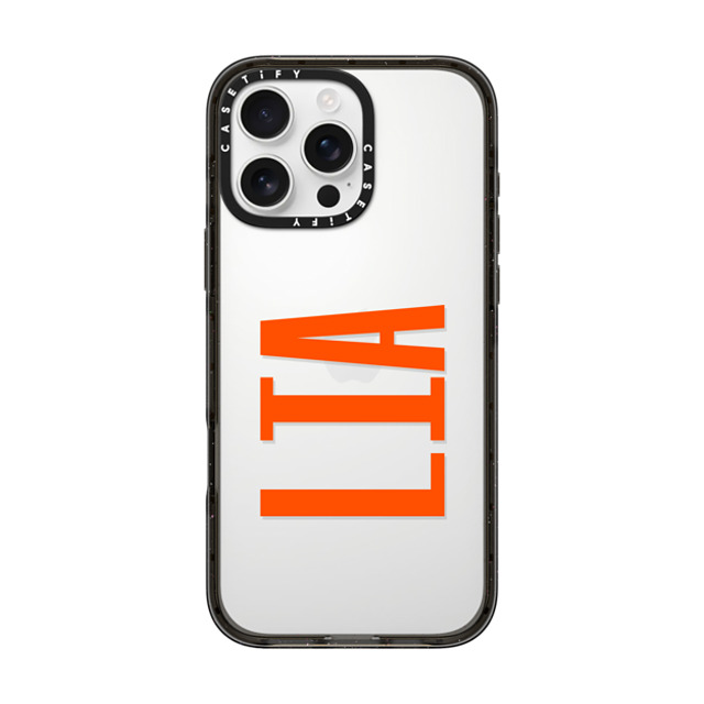 CASETiFY iPhone 16 Pro Max ケース ブラック インパクトケース Custom Case - Lia