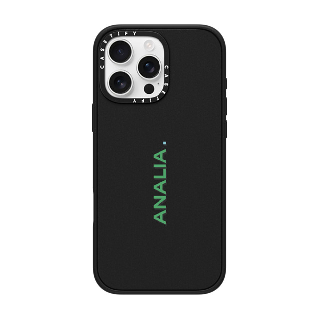 CASETiFY iPhone 16 Pro Max ケース マットブラック インパクトケース MagSafe対応 Custom Case - Analia.