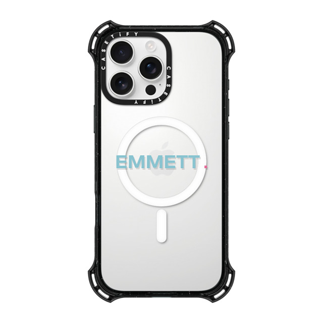 CASETiFY iPhone 16 Pro Max ケース ブラック バウンスケース Custom Case - Emmett.