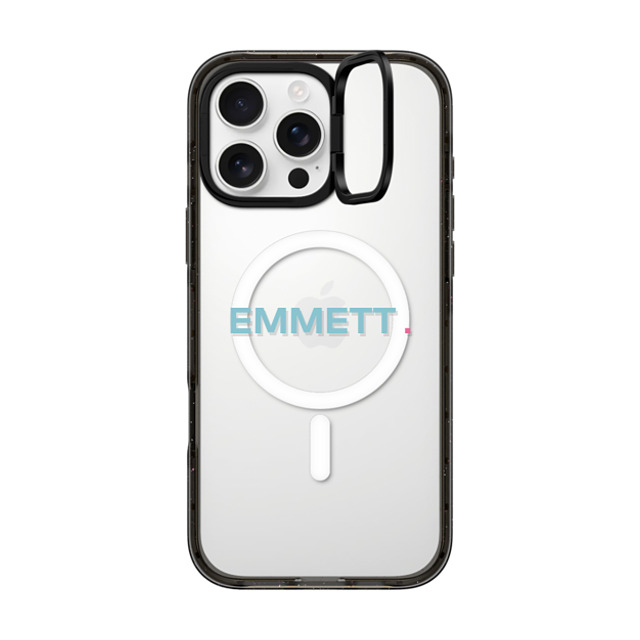 CASETiFY iPhone 16 Pro Max ケース ブラック インパクトリングスタンドケース MagSafe対応 Custom Case - Emmett.