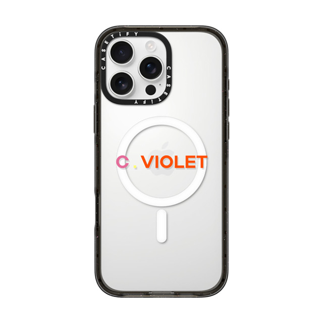 CASETiFY iPhone 16 Pro Max ケース ブラック インパクトケース MagSafe対応 Custom Case - c. Violet