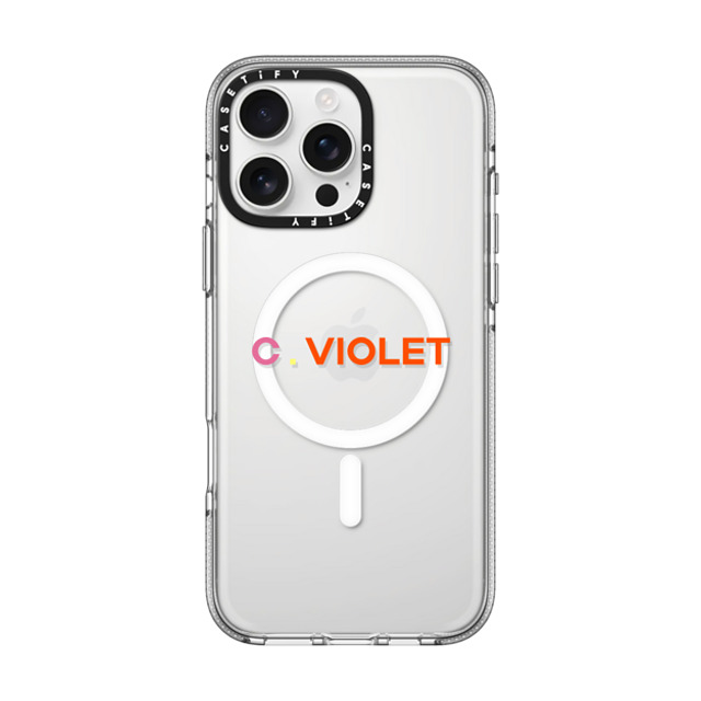 CASETiFY iPhone 16 Pro Max ケース クリア クリア ケース MagSafe対応 Custom Case - c. Violet