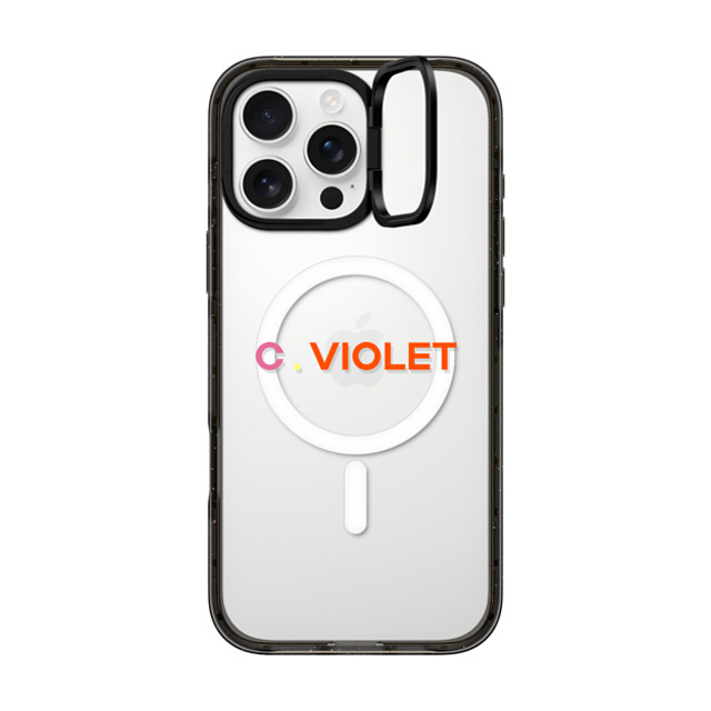 CASETiFY iPhone 16 Pro Max ケース ブラック インパクトリングスタンドケース MagSafe対応 Custom Case - c. Violet