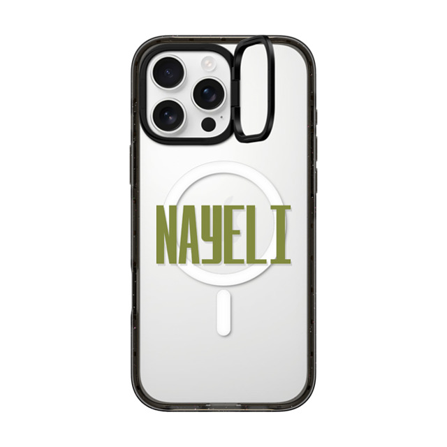 CASETiFY iPhone 16 Pro Max ケース ブラック インパクトリングスタンドケース MagSafe対応 Custom Case - Nayeli