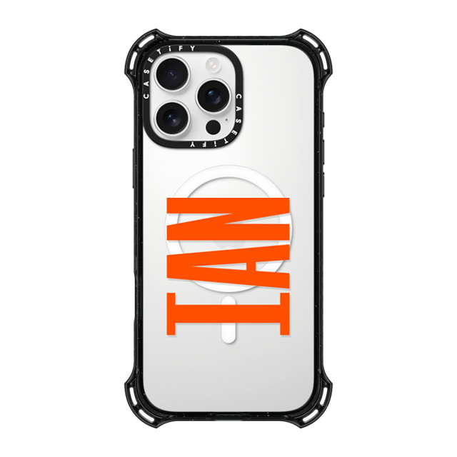 CASETiFY iPhone 16 Pro Max ケース ブラック バウンスケース Custom Case - Ian