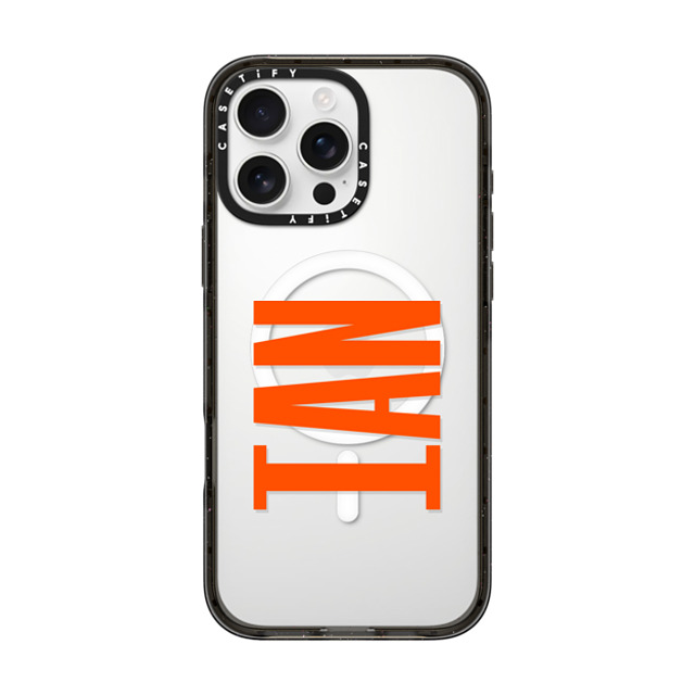 CASETiFY iPhone 16 Pro Max ケース ブラック インパクトケース MagSafe対応 Custom Case - Ian