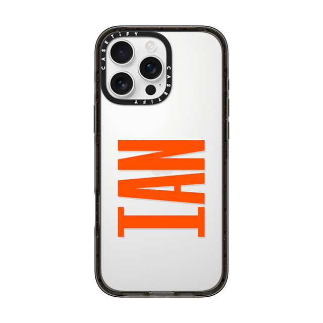 CASETiFY iPhone 16 Pro Max ケース ブラック インパクトケース Custom Case - Ian