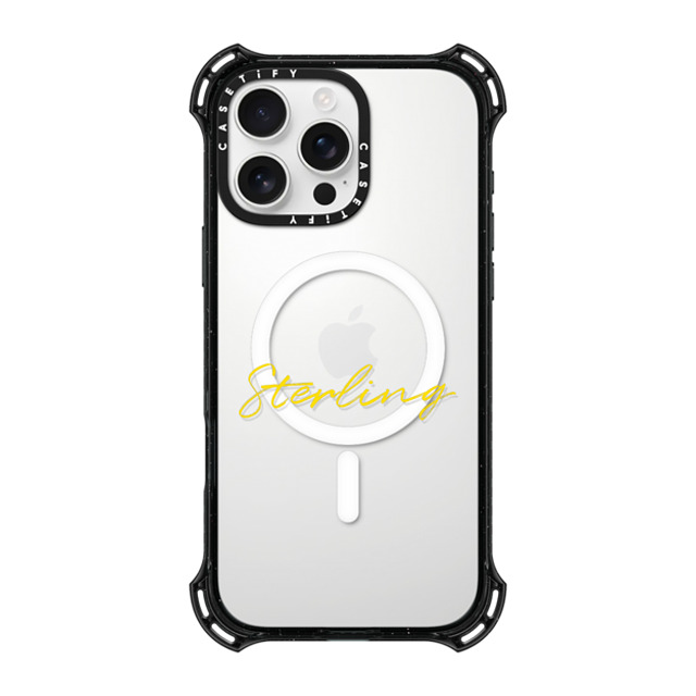 CASETiFY iPhone 16 Pro Max ケース ブラック バウンスケース Custom Case - Sterling