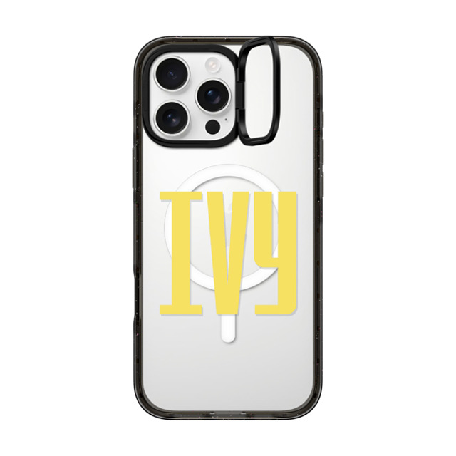 CASETiFY iPhone 16 Pro Max ケース ブラック インパクトリングスタンドケース MagSafe対応 Custom Case - Ivy