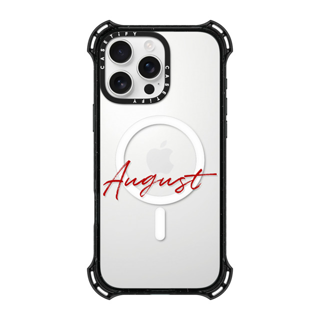 CASETiFY iPhone 16 Pro Max ケース ブラック バウンスケース Custom Case - August