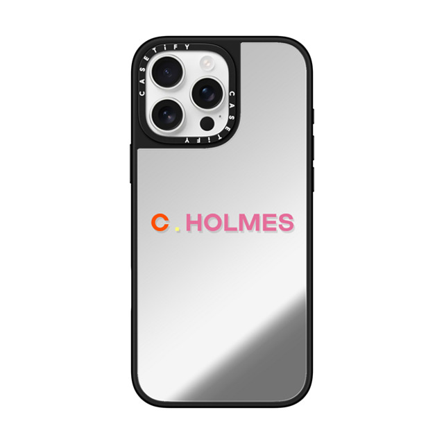 CASETiFY iPhone 16 Pro Max ケース Silver on Black ミラーケース MagSafe対応 Custom Case - C. Holmes